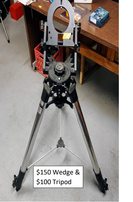 Telescopes, Tripods, and More For Sale